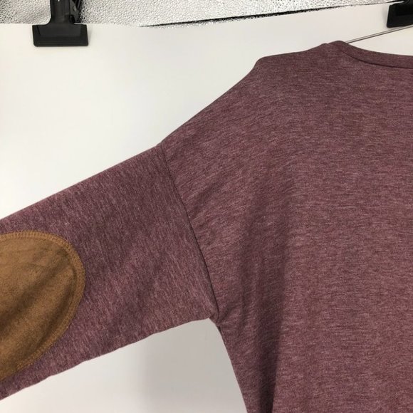 CHERISH Oversized, Tunic Pullover Sweater with Elbow Patches & Pockets S - Picture 14 of 16